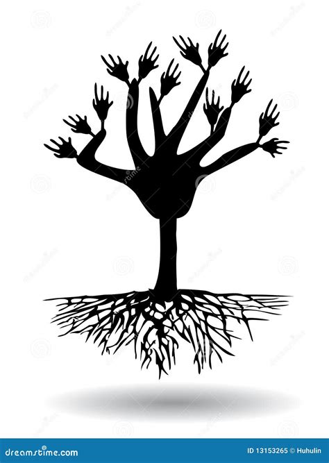 Hand Tree With Root Royalty Free Stock Photo Image 13153265