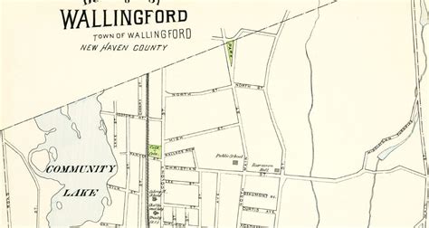 Historical map of Wallingford, Connecticut created in 1893 - KNOWOL