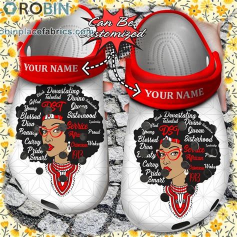 Custom Crocs Personalized DST Queen Clog Shoes RobinPlaceFabrics