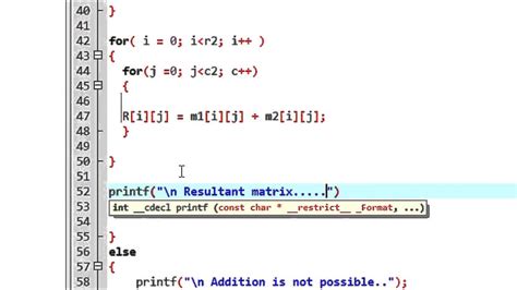 Multiplication Of 2d Array In C