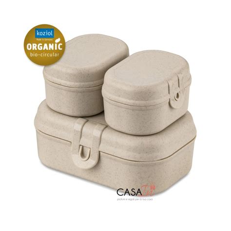 Pascal Ready Mini Lunch Box Porta Pranzo Color Sabbia Naturale Koziol