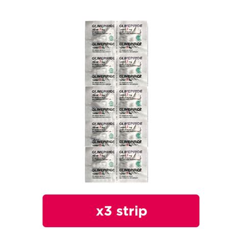 Glimepiride 2 Mg 3 Strip 10 Tablet Strip Obat Rutin Kegunaan