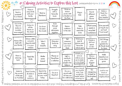 Sun Hats & Wellie Boots: 40 Calming Activities for Children this Lent - FREE Printable Activity ...