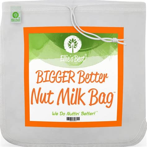 Ellies Best Pro Quality Nut Milk Bag Big 12x12 Commercial Grade Reusable