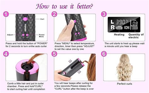 Black And Pink Usb Rechargeable Automatic Wireless Electric Hair Curler For Anywhere At Rs 580