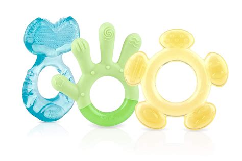 Nuby Juego De Llaves De Mordedor De Gel De Hielo Y Mordedor Calmante De