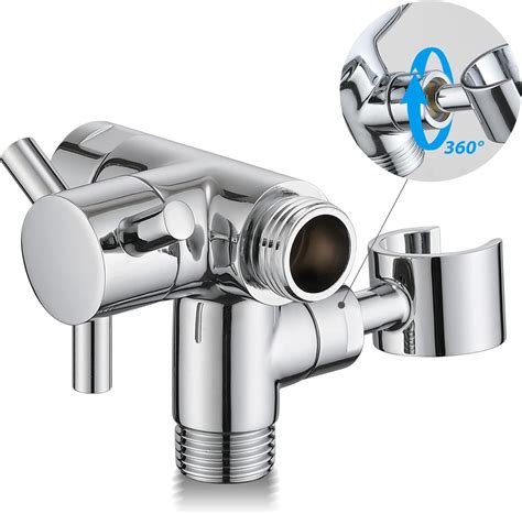 Pdpbath Solid Brass Way Shower Arm Diverter Valve With Handheld