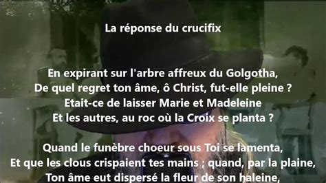 La réponse du crucifix Émile Nelligan lu par Yvon Jean YouTube