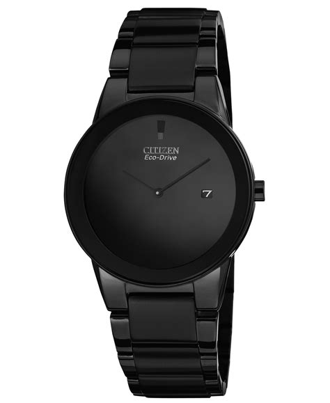 Citizen Men S Eco Drive Axiom Black Ion Plated Stainless Steel Bracelet