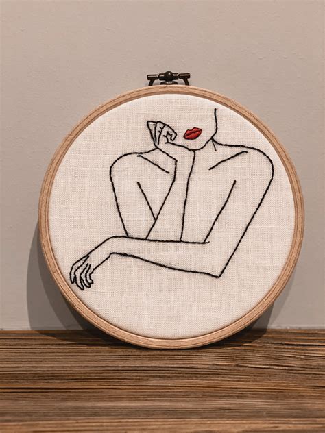 Exquisite Woman Silhouette Embroidery Series