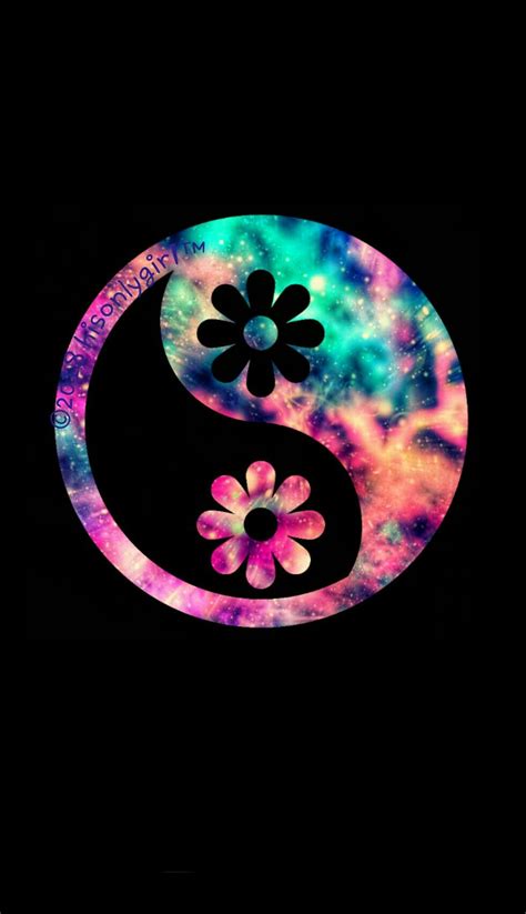 Floral Yin Yang Galaxy IPhone Android Wallpaper I Created For The App