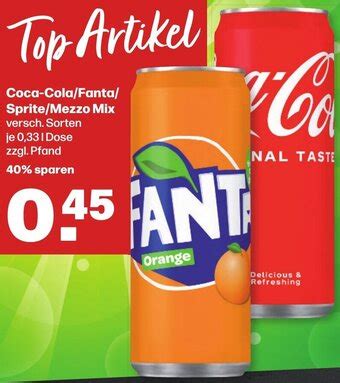 Coca Cola Fanta Sprite Mezzo Mix L Dose Angebot Bei Handelshof