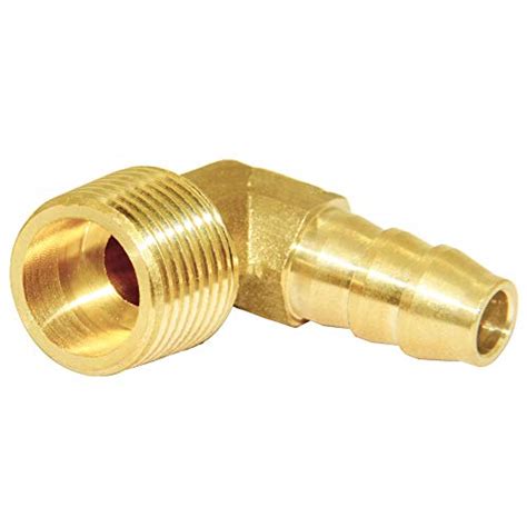 Joywayus Brass Hose Fitting 90 Degree Elbow 3 8 Barb X 3 8 NPT Male