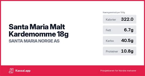 Santa Maria Malt Kardemomme G Kassalapp