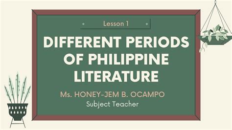 Different Periods of Philippine Literature - YouTube