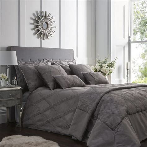 Orlando Jacquard Woven Duvet Cover Set Charcoal Tonys Textiles