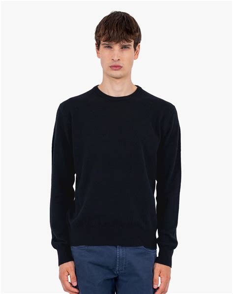 Mens 100 Merino Crewneck Sweater Maisoncashmere