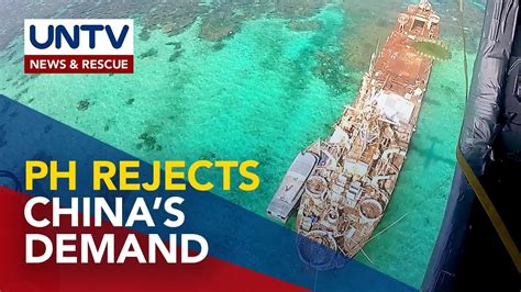 Ph Rejects Chinas Demand To Remove Grounded Brp Sierra Madre Youtube