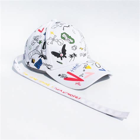 Gorra De B Isbol Con Estampado De Grafiti Para Hombre Y Mujer Gorro De