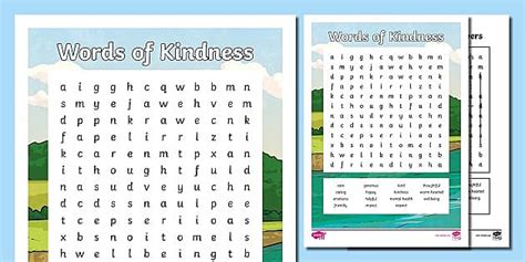 Kindness Word Search Twinkl CA Teacher Made Twinkl