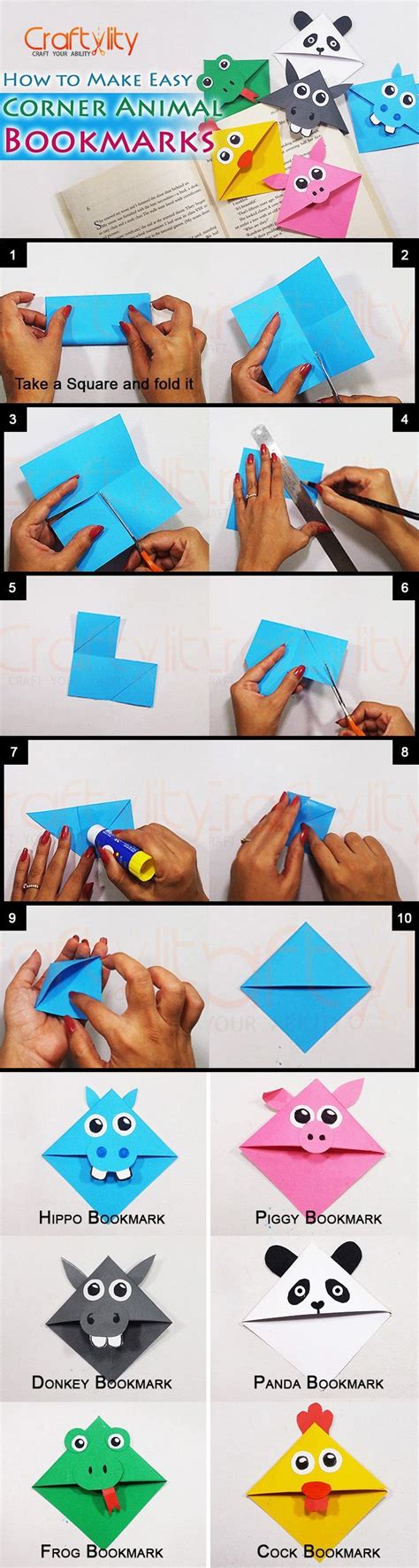 Origami Corner Bookmark Printable Instructions