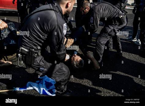 Jerusalem Israel Th July Police Arrest An Israeli Protestor