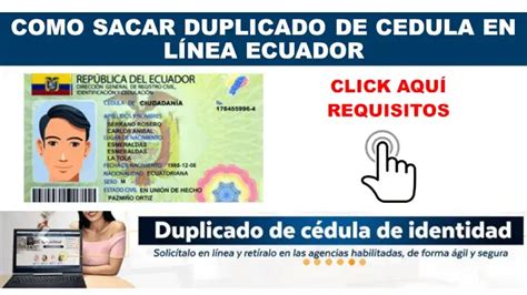 Cómo sacar Duplicado de Cédula por Internet 2024 ecu11