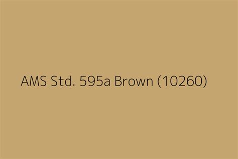 AMS Std 595a Brown 10260 Color HEX Code