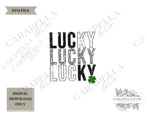 Lucky Svg St Patricks Day Lucky Svg St Patricks Day Cricut Svg File Cricut Cut File Etsy