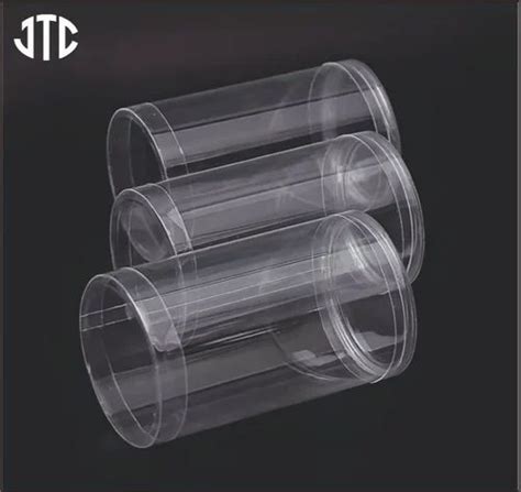 Non Edible Transparent Pvc Round Cylinders Box For Food Material