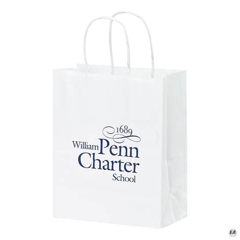 Customized White Kraft Twisted Paper Handle Shopper Bag 8x10x4 Promotional Matte Paper Bags