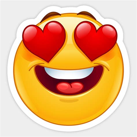 Smiling Emoji Face With Heart Eyes Sticker In 2024 Emoticon Faces Emoji Faces Emoji