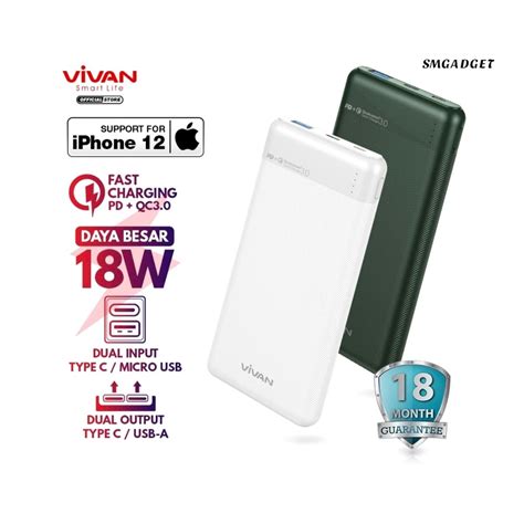 Jual Power Bank Vivan Vpb M Mah Shopee Indonesia