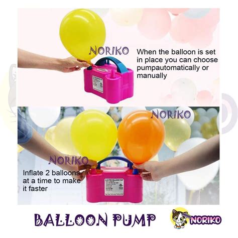 Portable Dual Nozzle V Electric Balloon Blower Pump Mesin Pam Belon