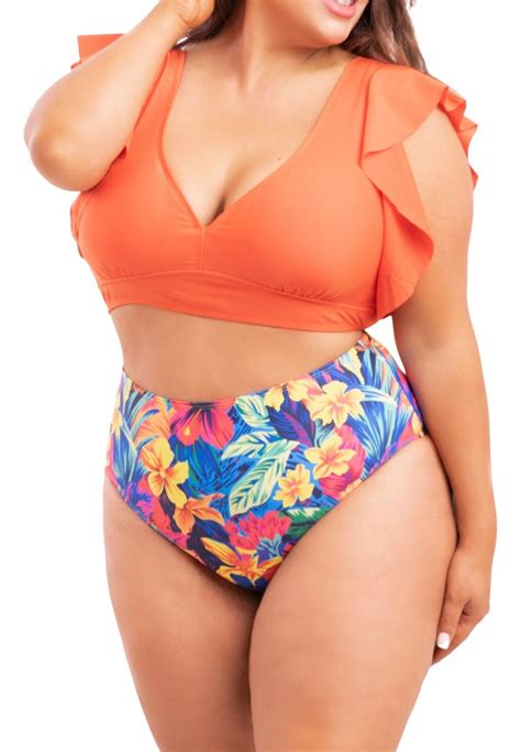 Ripley Bikini Mujer Hipsy Milena Orange Tiro Alto