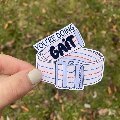 Gait Belt Sticker Youre Doing Gait Physical Therapy Etsy