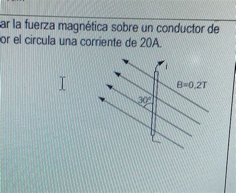 Determinar La Fuerza Magn Tica Sobre Un Conductor De M Si Por El