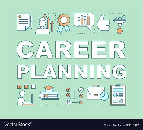 Career Planning Word Concepts Banner Royalty Free Vector