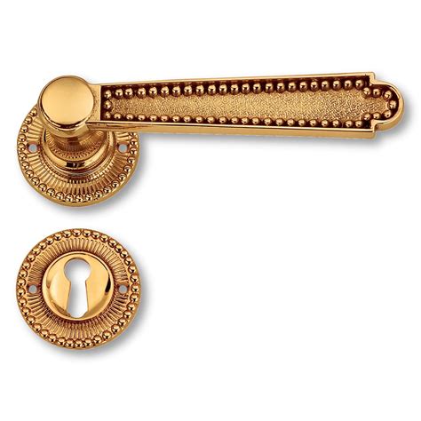 Door Handle Interior Brass Rosette Escutcheon Second Empire Model C12211 Italian Door