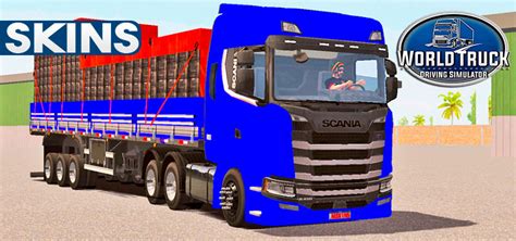 Skins Scania S Azul Na Granel Carga De Caixaria Rodrigo Games