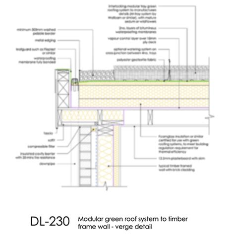 Dl Modular Green Roof On Timber Flat Roof Detail