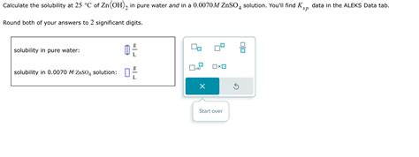 Answered Calculate The Solubility At 25 °c Of Bartleby