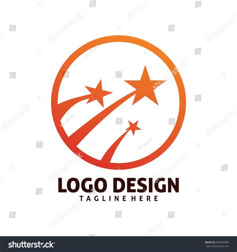 Shooting Star Logo Stock Vector (Royalty Free) 676486996