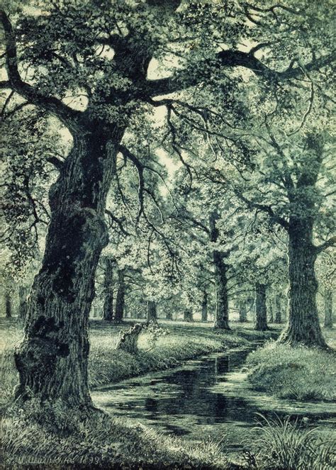 An Oak Forest Painting Ivan Ivanovich Shishkin Oil Paintings