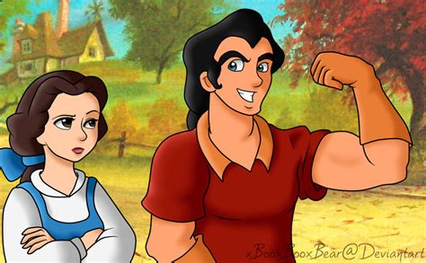 Belle and Gaston by xBooxBooxBear on DeviantArt