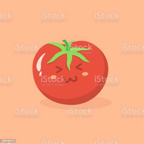 Cute Tomato Vegetable Cartoon Vector Stock Illustration Download