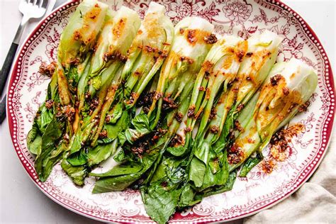 Roasted Bok Choy With Chili Garlic Sauce I Heart Umami