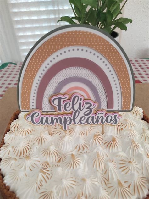 Topper Cake Arcoiris para un Feliz Cumpleaños caketopperrainbow