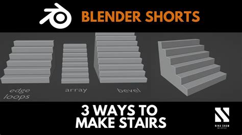 Blender Short 3 Ways To Make Stairs YouTube