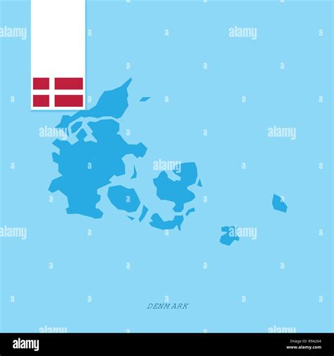 Denmark country map hi-res stock photography and images - Alamy